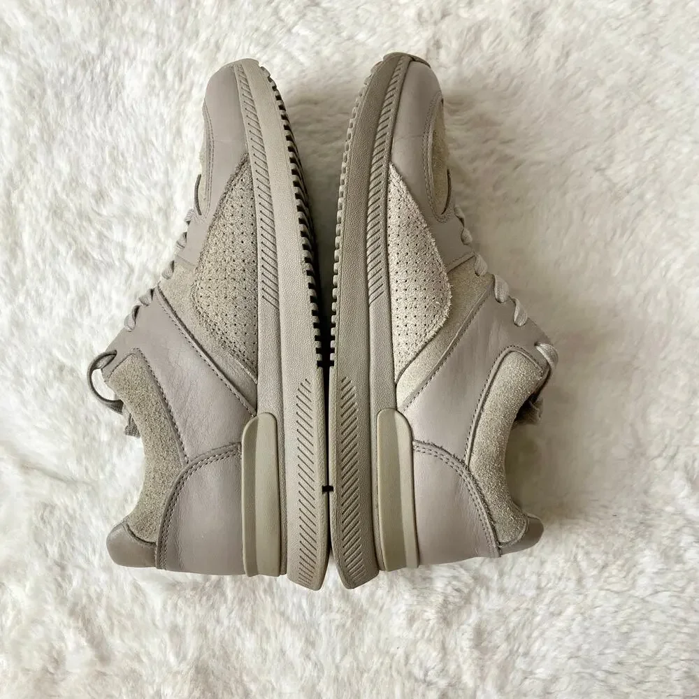 Tread by Everlane Light Grey Leather Trainer Size 8.5